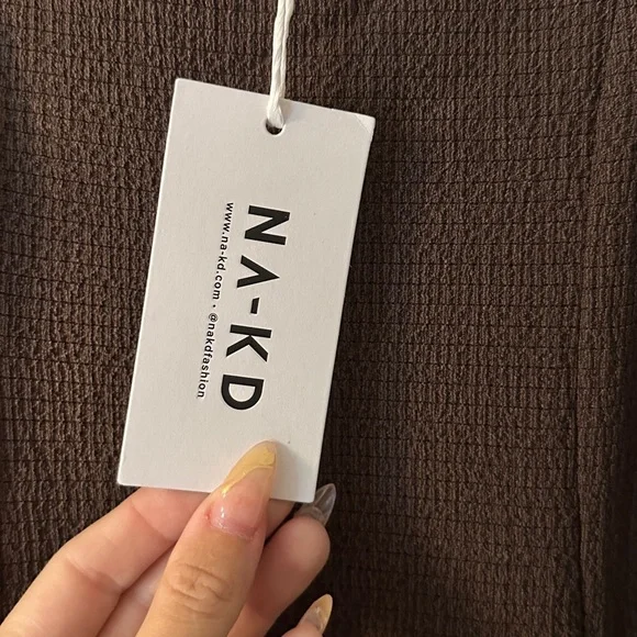 Elegant Brown Midi Dress - Picture 5 of 6